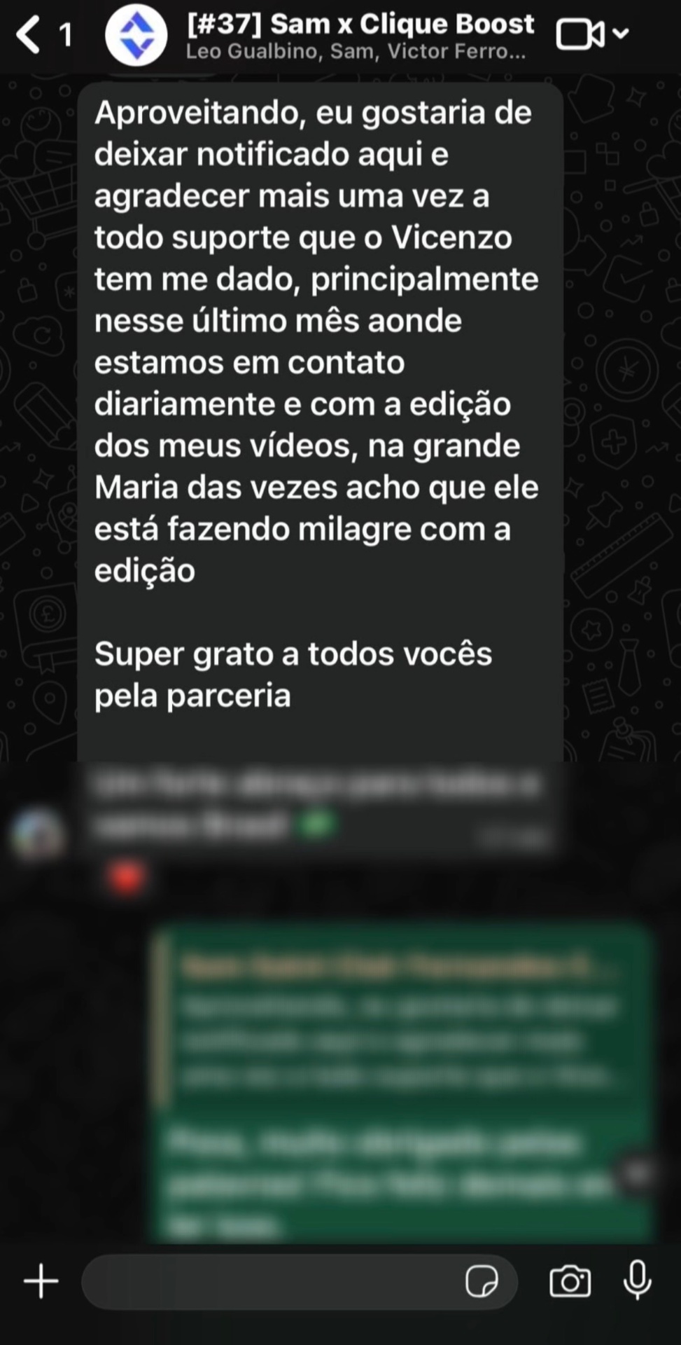 Depoimento de Sam